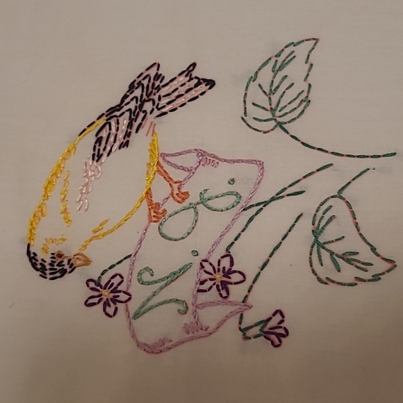 Vintage Hand Stitched New Jersey State Bird & Flower - Picture 10 of 16